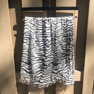Linen-like Zebra Scarf